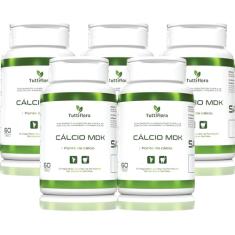 Kit Com 05 - Cálcio Mdk (Cálcio, Magnésio, Vitamina D e K2) 60 Capsulas TuttiFlora