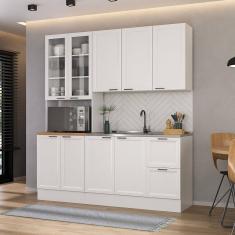 Cozinha Compacta 3 Peças 1 Paneleiro Duplo 1 Aéreo 1 Balcão Soho Cabecasa Madeiramadeira Branco