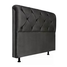 Cabeceira Casal 140Cm Barbara Suede Preto Id Suede Preto