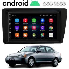 Central Multimidia Android Honda Civic 2001 a 2006 Gps Wifi Bluetooth 