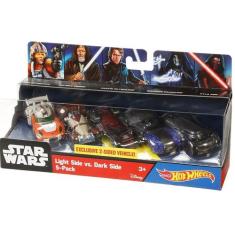 Kit 5 Miniatura Hot Wheels Star Wars Light Side VS Dark Side, Colorido
