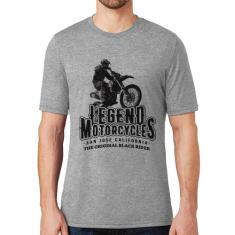 Camiseta Legend Motorcycle - Foca na Moda, Cinza, M