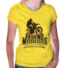Baby Look Legend Motorcycle - Foca na Moda, Amarelo, P