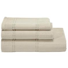 Jogo de banho velour artesanalle com 3 peças dohler, Bege