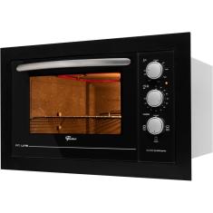 Forno Elétrico de Embutir Fischer Fit Line Preto 48L