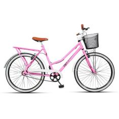 Bicicleta Feminina Retrô Aro 26 Caiçara com Cesta Beach Brisa Feminina