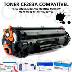 Toner Compatível Cf283a 283A 83A Para M125a M127fn M127fw M225 M201 M2