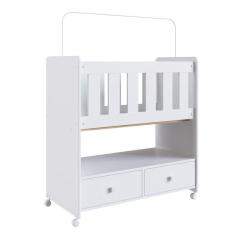 Mini Berço Moisés Com Colchão 2 Gavetas Branco