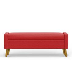 Recamier Bau Londres 1,20m Suede Vermelho - Clique Decor
