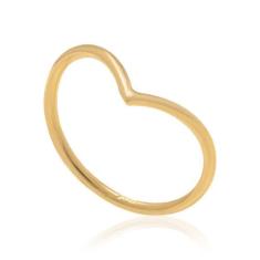 Anel Rommanel Banhado Ouro Aro Fino V Normal / Falange 512449, 22