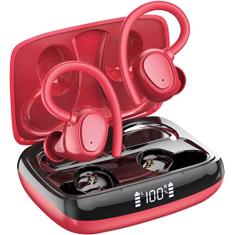 Fones de ouvido esportivos sem fio, TWS Bluetooth 5.3 Fones de ouvido, IPX5 à prova d'água, HiFi Com Cancelamento De Ruído Microfone, Toque inteligente