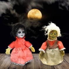 Boneca ambulante Controle de voz Barra de luz de indução Pingente de casa assombrada