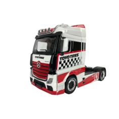 Caminhão Mercedes Actros Toyotires 1:43 Bburago Branco