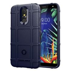 Capa para LG K40, proteção robusta, material TPU de fibra de carbono, macio antiderrapante macio, anti-impressão digital, capa totalmente protetora para LG K40