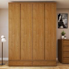Guarda-roupa 4 Portas 3 Gavetas 100% Mdf Urbano Cedro