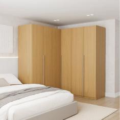 Guarda-roupa Modulado 3 Peças 6 Portas Jade Cabecasa Madeiramadeira Avelã