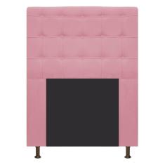 Cabeceira Estofada Dama 90 Cm Solteiro Rosa Bebê Adj Decor