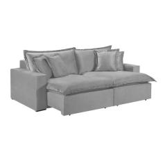 Sofá 5 Lugares Retrátil Com Encosto Fixo M-145 Veludo Martins - Martin