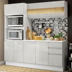 Cozinha Compacta 100% Mdf Madesa Smart 190 Cm Com Armário, Balcão E Ta