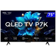 Smart TV TCL LED 75 Polegadas 4K WI-FI Google TV Comando de Voz 75P7K,