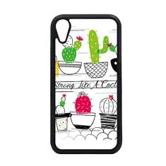 Capa de suculentas em vaso de cacto para iPhone XR para proteção de telefone Apple