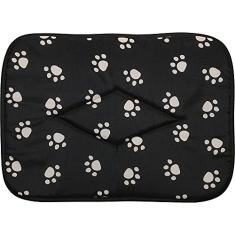 Tapete Cão Gato Poliéster Retangular Vizapi Pet Pata Dupla Face 45X60Cm Preto