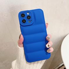 Capa de silicone com jaqueta macia para iPhone 11 12 13 14 Pro Max XS X XR 7 8 Plus Capa traseira à prova de choque Candy Bumper, azul, para iPhone 11Pro Max