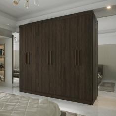 Guarda Roupa 6 Portas 4 Gavetas Supreme Capuccino