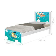 Cama Solteiro Adesivada Patrulha Animal - CasaH