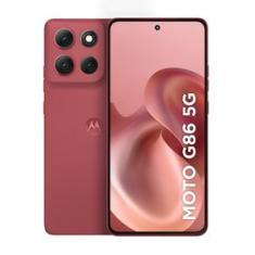 Smartphone Motorola Moto G86 5G Tela 6.7" pOLED 256GB 8GB RAM Câmera 50MP 4K IP69 Desbloqueado Vermelho