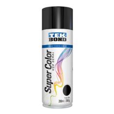 Tinta Spray Super Color Preto Brilhante Uso Geral 350ml - Tekbond