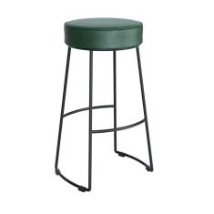 Banqueta Nice em Aço Industrial Yescasa Preto / Verde Musgo