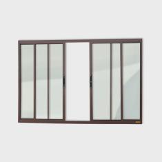 Janela Confort 4 Folhas Vidro Liso 100cm x 200cm Brimak