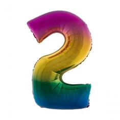 Balão Metalizado Degradê Número 2 - 1 Metro