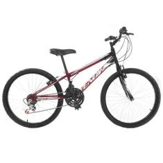 Bicicleta Masculina Infantil Passeio Aro 24 18V Wendy Vbrake, Vermelho