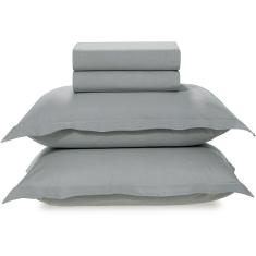 Jogo de Cama Karsten Tom 200 Fios 4 Peças Casal Azul