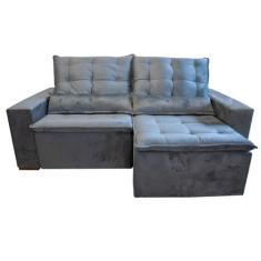 Sofá Retrátil Suzy Sala 2,30cm - Novo Encanto, CINZA