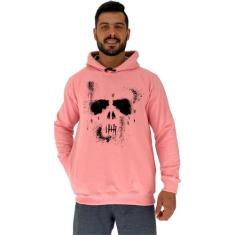 Blusa Moletom Tradicional Com Touca MXD Conceito, M, Masculino, Rosa