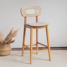 Banqueta Madeira Maciça Liz Cabecasa Madeiramadeira