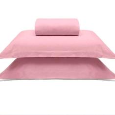 Jogo De Cama Buettner King Malha 100% Algodao Liso 3 Peças Image Rose