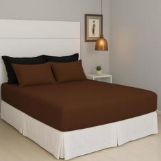 Jogo de Lençol Casal 3 Peças Liso Malha 100% Algodão COZZILAR - Toque 