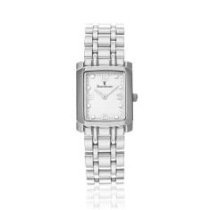Relógio De Pulso Jean Vernier Feminino Pulseira Aço Jv04953L