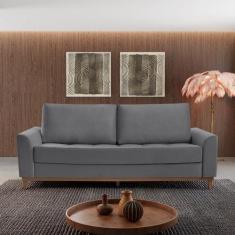 Sofá Cama Retrátil Alegra 3 Lugares 224cm - Estofart