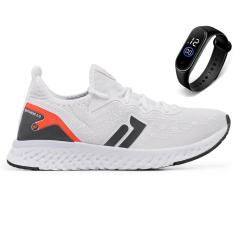 Tênis Masculino Esportivo Caminhada Academia Corrida Musculação Voe + Relógio-Unissex