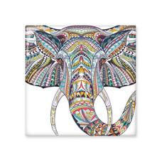 Adesivo brilhante de azulejo de cerâmica com design de elefante colorido estilo mosaico