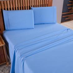 Jogo de Lençol Queen 4 Peças Percal 180 Fios Ponto Palito - Sucadu Enx