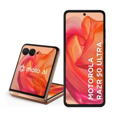 Imagem de Smartphone Motorola Razr 50 Ultra 5G - Peach Fuzz, 512GB, 24GB RAM Boost, Câmera 50 MP, Selfie 32 MP e Tela de 6,9"