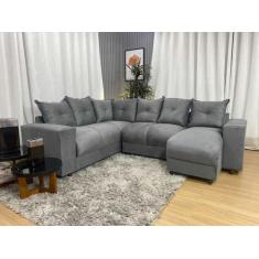Sofá Canto Cinza 605 Áustria - Alpoim
