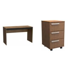 Conjunto Home Office Escrivaninha Gaveteiro 3 Gavetas B29 Nova Mobile Mel/preto