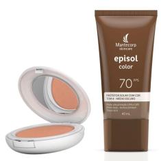 Kit 1 Protetor Solar Episol Color Tom Médio Escuro T4 FPS 70 Loção com